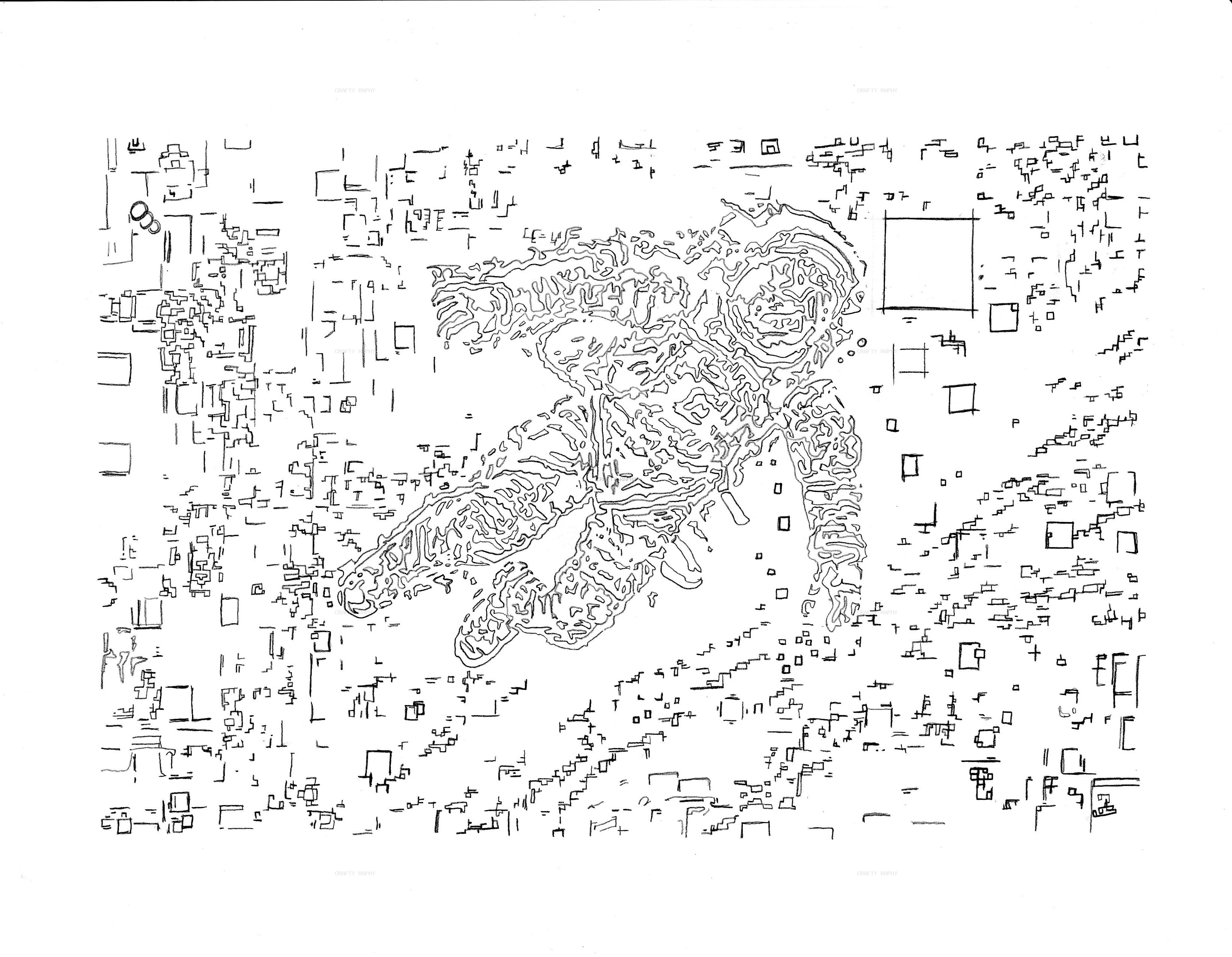 digital space vector outline