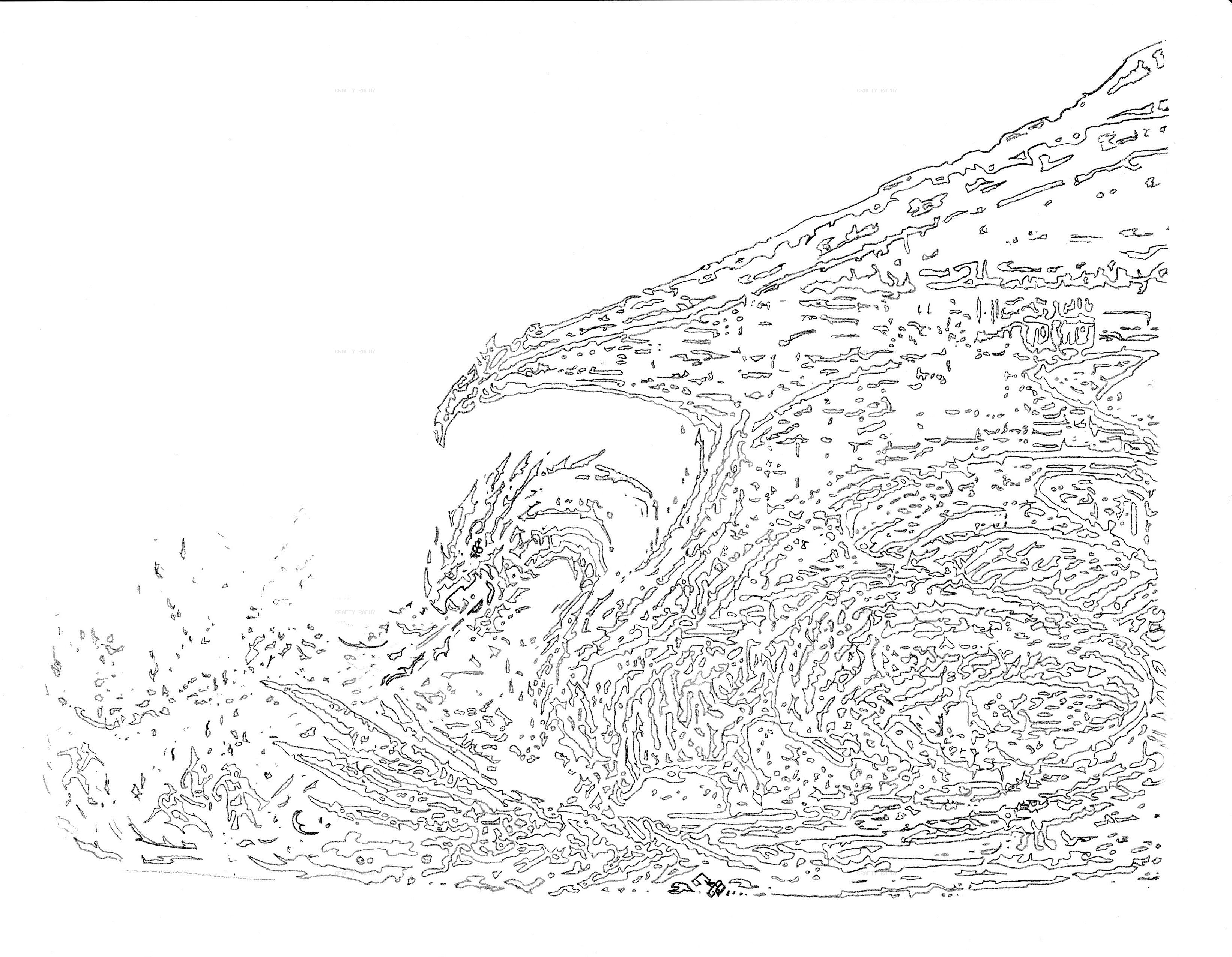 dragonfire vector outline