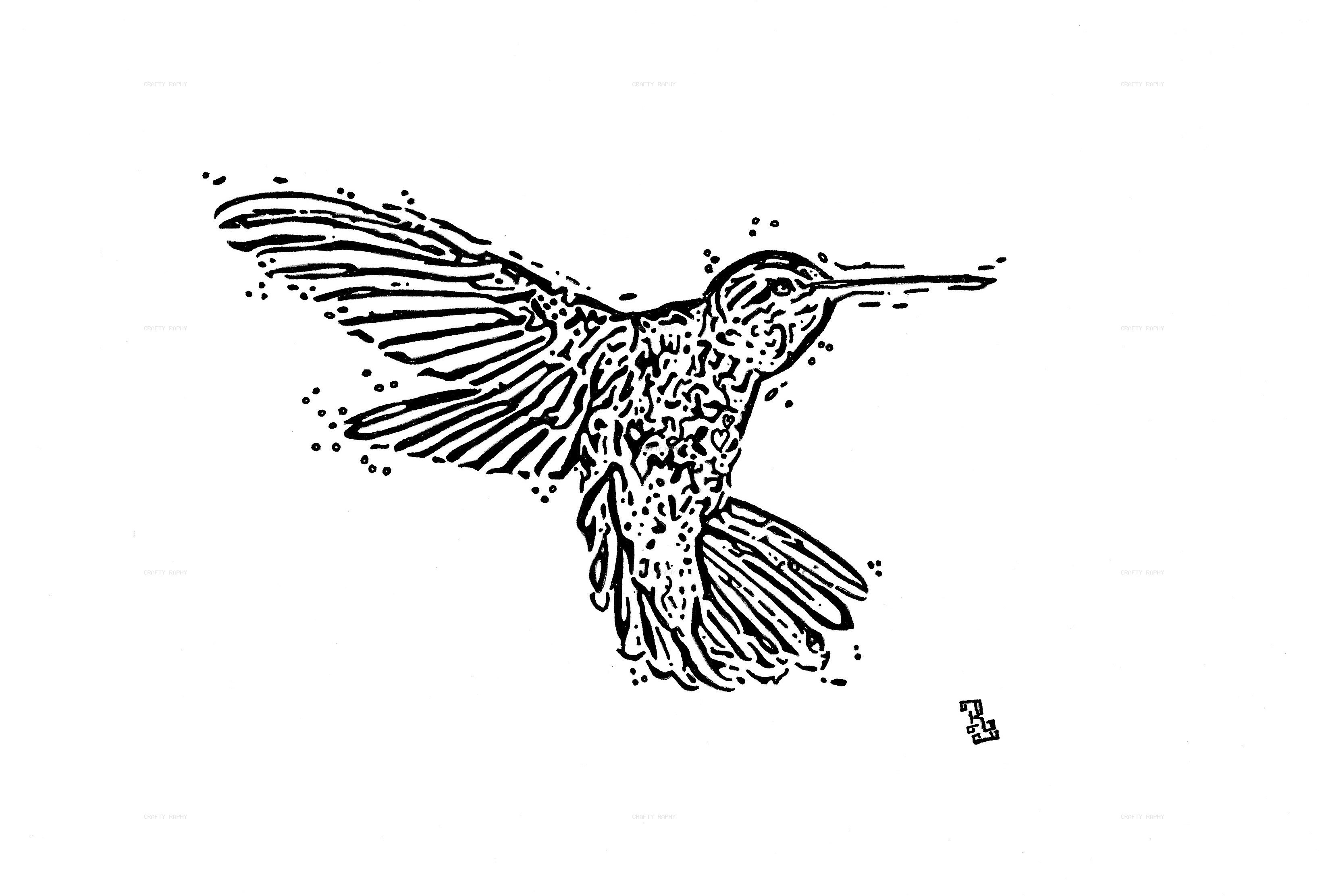 hummingbird vector inkd