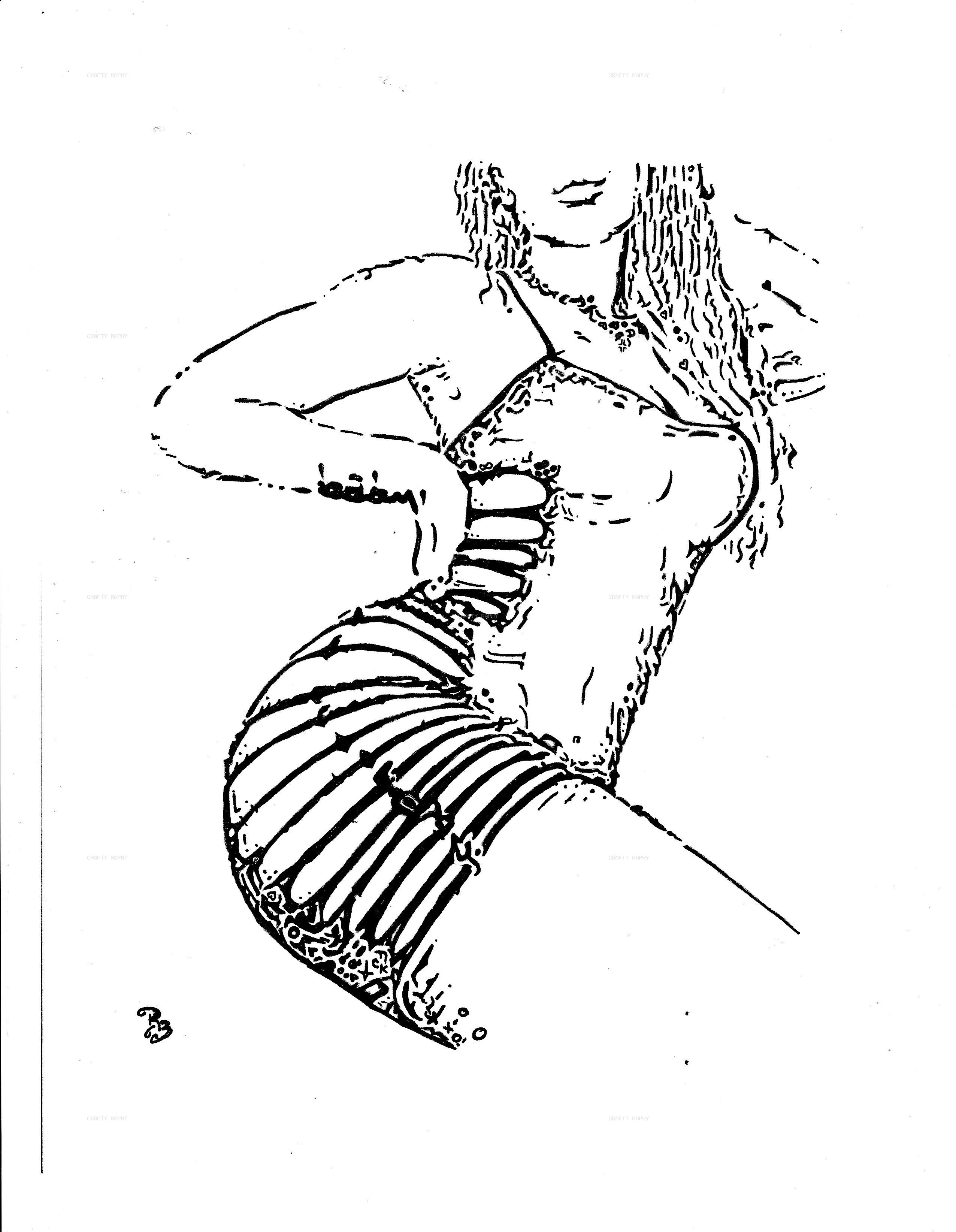 sexy girl 1 vector inkd