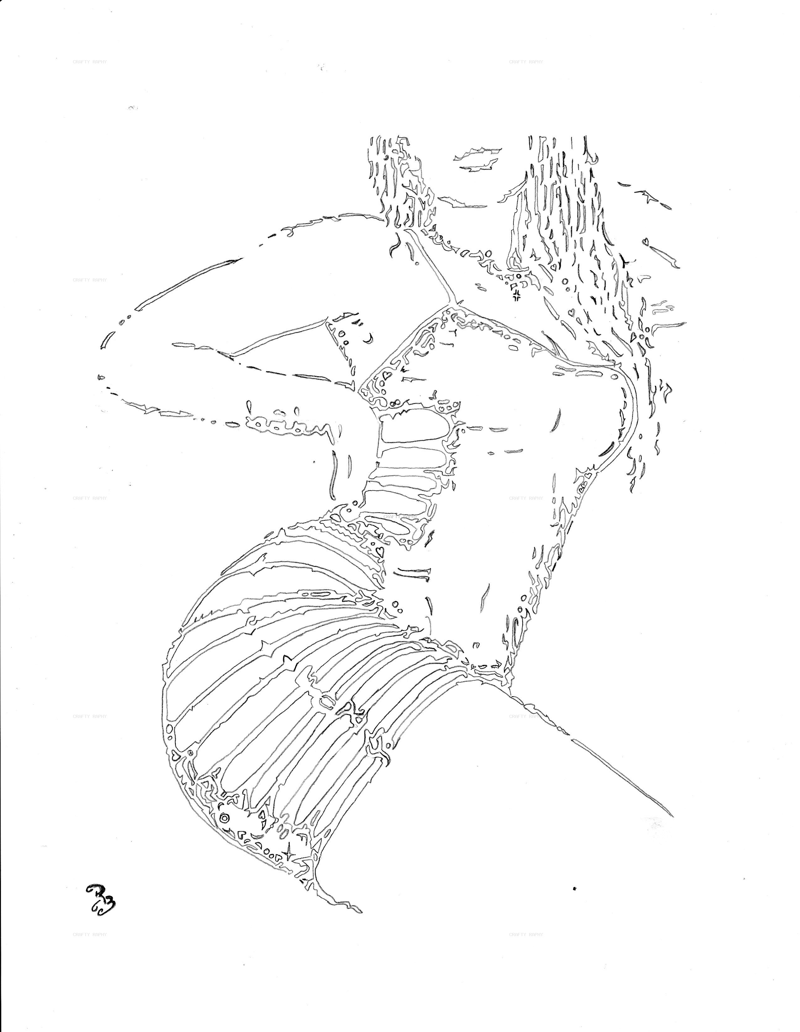 sexy girl 1 vector outline