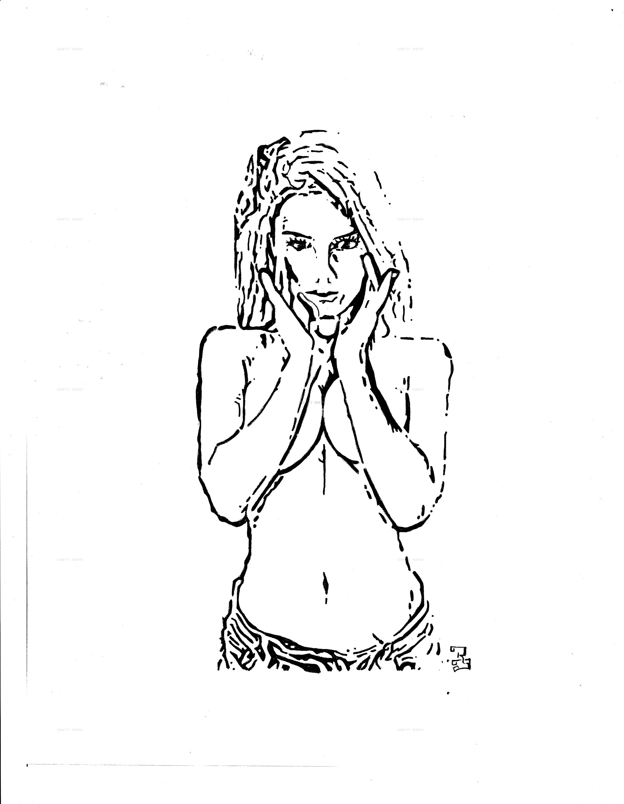 sexy girl 3 vector inkd