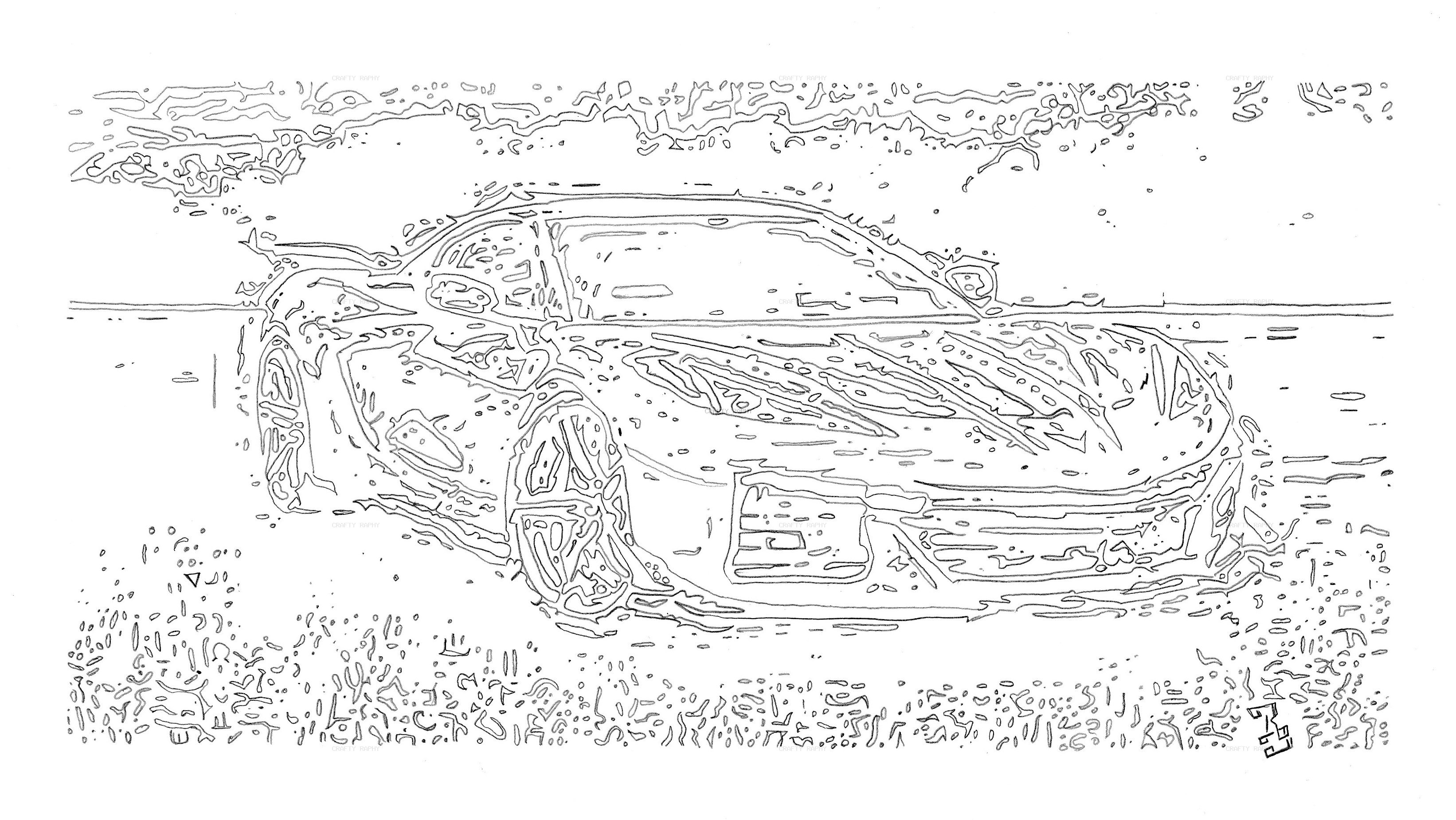 z corvette vector outline